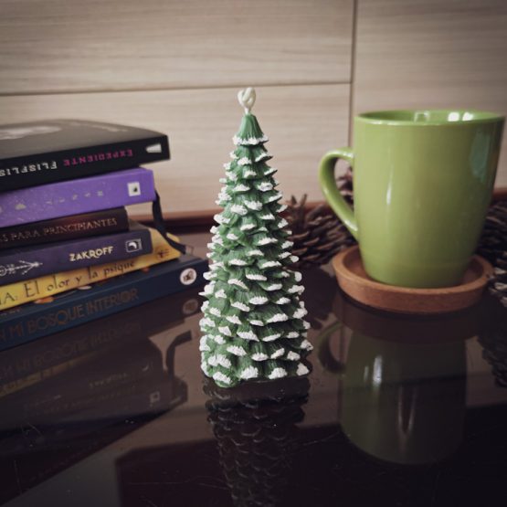 vela de abeto de navidad aromática